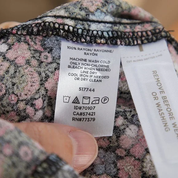 LOFT Vine Floral Paisley Cap Sleeve Midi Dress Size 4 - Picture 7 of 7